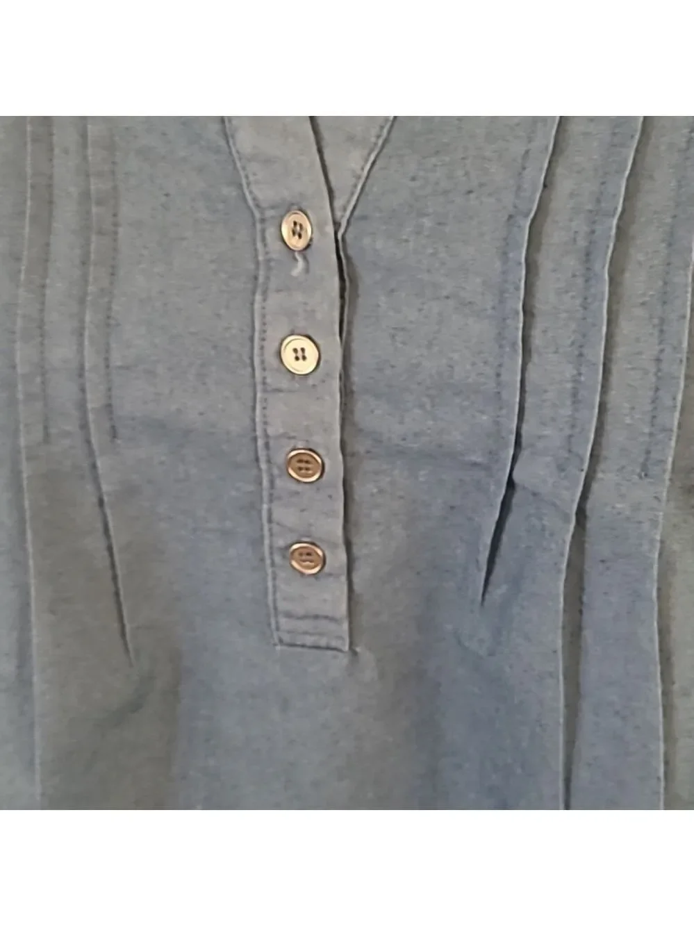 Ny Collection wmns pleated/round hem cotton top rolled sleeves. Sz 1XL.(#1083)